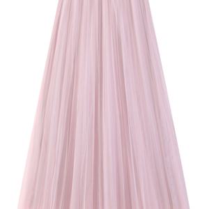 TEMU 여성용 우아한 핑크 A라인 스커트 - 스모크 웨이스트 & 수직 플리츠, 플레어 우산 헴, 벨트리스 미디 길이 (허리/엉덩이 핏) - 세탁기 사용 가능, 사계절 파티 웨딩 데일리 스커트 - 논스트레치 솔리드 컬러 드레스 핏