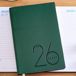 TEMU 그라너리 아카데믹 2026 일간 플래너 - 1페이지 당일 이벤트, 1월~12월 캘린더&다이어리, A5 소프트커버 365일 주간/월간 노트북 (5.5