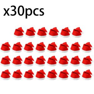 TEMU 10/20/30개입, 파티 포토 부스 소품, 빨간색 산타 모자, 남녀 공용 크리스마스 모자, 크리스마스 및 새해 파티 장식, 크리스마스 파티 장식, 홈 파티 장식, 겨울 휴일 장식품, 새해 선물