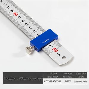 TEMU 1세트 블루 수공예용 각도기 - 정밀 스틸 마킹게이지 포켓클립, 정확한 눈금 | 스타일리시한 메탈 표면 처리로 내구성 있는 구조, 목수에게 적합한 DIY 애호가를 위한 측정 도구, 컴팩트한 디자인의 전문가 급제품