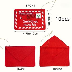 TEMU 10개입 자동밀봉 펠트 크리스마스 봉투 - 캔디 선물, 돈봉투 & 카드용 - 휴일 포장용 자동밀봉 편지 봉투, 펠트 보관 가방