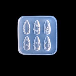 TEMU 1개 프렌치 크림 스키트 엣지 네일 아트 몰드 - 레진 공예용 3D 실리콘 몰드, 고신축성, 전기 필요 없음, 내구성 및 청소 용이, DIY 주얼리 만들기, 네일 아트, 홈 데코에 완벽, 네일 아트 용품, 장식 공예, 쉬운 탈형 소재