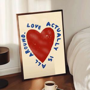 TEMU 1개 레트로 러브 하트 벽 예술 포스터 - 