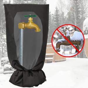 TEMU 재사용 가능한 긴 덮개, 1개, 크기 25.5*13.7인치, 검정색 - 차단 보호를 위한 절연 정원 호스 덮개, 확장된 실외 덮개 - 겨울 필수품, 정원 보호대.