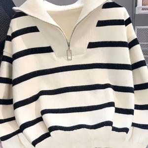 TEMU 레이저리 윈드 지퍼 외부 스웨터 코트 가을 패션 신상 루즈핏 브리프 파라그래프 베이스 코트