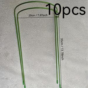 TEMU 10개입 크리스마스 트리 및 식물 지지대 | 철 및 PVC, 14인치 에머얼드 가든 클라이밍 기둥 (채소 및 과일용)
