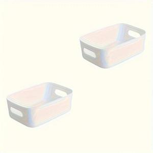 TEMU 2개 화장품 보관함, 데스크탑 정리함, 옷장용 란제리 보관함, 가정용품, 수납함, 다용도 주방 수납 바구니 (주방, 욕실, 침실, 사무실 책상용)