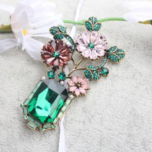 TEMU 레트로 컬러풀 반짝이는 플로럴 브로치: 데이트 나이트를 위한 리틀 블랙 드레스 변신, 애프터눈 티 아웃핏을 업그레이드하는 이상적인 선택. 파티, 디너, 모임에 어울리는 우아한 개성의 아이템