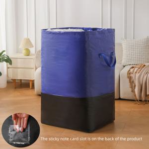 TEMU 1개입 튼튼한 손잡이와 안전 드로스트링 잠금 장치가 있는 헤비 듀티 이사 가방 | 대용량 수납 정리함, 접이식 공간 절약 디자인, 이사, 여행, 보관, 기숙사, 가정 필수품에 적합 - 옷, 침구, 노트북 상자 보관에 적합