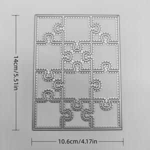 TEMU 1개 창의적인 퍼즐 박스 메탈 커팅 다이 - 인사말 카드, 엽서, 북마크 및 앨범용 스크랩북 공예 몰드 - 공예 애호가를 위한 완벽한 선물, 성인용 자수 퍼즐, 자수 퍼즐 보드, 새로운 도착 커팅 폼, 새로운 커팅 다이, 자수 커팅 다이/마트릭스