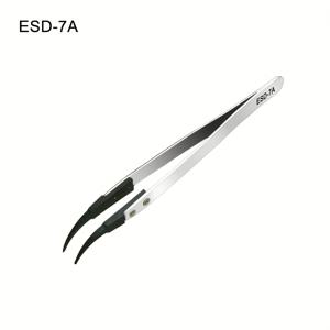 TEMU 정전기 방지 정밀 핀셋 - 정전기 방지 팁, 유지 보수 정전기 방지 핀셋, 전자 제품, 전자 수리 도구 | 부드러운 금속 표면 | 내구성 있는 구조, 전자 제품에 적합한 강력한 금속 구조