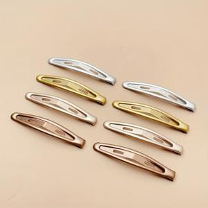 TEMU 8개 세트 빈티지 매트 스냅온 헤어 클립 (5.99cm 라운드 플라스틱) - 골드 & 실버, 우아하고 심플한 디자인, 데일리/살롱/홈용, 업스타일, 포니테일, 번 고정 가능