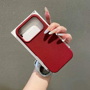 TEMU 아이폰17/17Air/17Pro/17Pro Max용 리치 패턴 폰케이스 - 섬세하고 고급스러운 감촉, 심플하고 클래식한 디자인, 스크래치 방지 및 내구성, 렌즈 보호, 다양한 색상 선택 가능