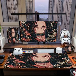TEMU 초대형 애니메이션 게임 데스크 매트 1개 - 미끄럼 방지 마우스 패드, 일본 만화 디자인, 컴퓨터, 노트북 및 가정용 사무실에 적합 - 애니메이션 매니아 및 게이머를 위한 내구성이 뛰어난 표면의 이상적인 선물.