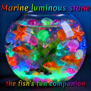 TEMU 100개입 야광 & 조개껍질 - /어두운 곳에서 빛나는 수지 해양 장식, 수족관, 어항, 정원, 테라리움용 - 야간 장식용 활성 야광, 수지 돌/장식용