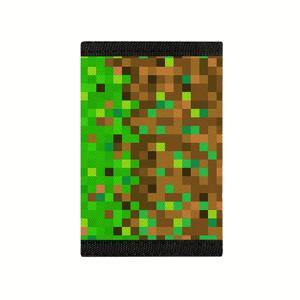 TEMU 기하학적 격자 패턴 3중 지갑, 만화 프린트 동전 지갑, 폴리에스터 소재, 지퍼 포켓 및 키체인 포함 다중 카드 슬롯 디자인, 데일리 사용에 적합, 픽셀 자동차 액세서리, 남아용 지갑, 남아 지갑, 십대 남아 지갑