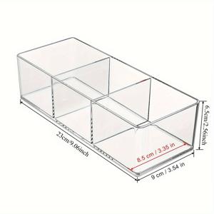 TEMU 3칸 쌓을 수 있는 메이크업 정리함 (투명 서랍 포함) - 튼튼한 플라스틱 화장품 보관함 (화장대, 욕실 & 주방 캐비닛용) - 공간 절약형 디자인 (브러쉬, 립스틱, 아이섀도우 등 보관), 메이크업 화장대 책상, 세련된 디자인