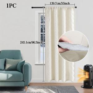 TEMU 1패널 겨울 단열 커튼 - 헤비듀티 이중 레이어 패널 디자인, 후크/로드/포켓 걸이형, 문용 - 효율적인 보온, 프라이버시 필터링, 파티션 단열 - 침실, 거실, 문용|커튼봉