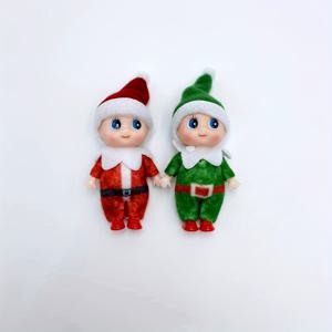 TEMU [2D 플랫] 빨간색과 초록색 옷을 입은 크리스마스 엘프 피규어 2개, 선물 및 장식, 크리스마스 장식에 완벽, 유령 피규어, 인테리어 장식소품, 할로윈 소품, 크리스마스 트리 장식, 미니 피규어, 주물 장식소품