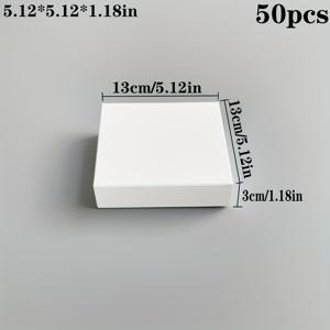 TEMU 20/50개 사각 화이트 선물 상자 - 부드러운 모서리의 우아한 종이 상자, 주얼리, 비누, 양초, 선물에 적합 - 결혼식, 생일, 크리스마스, 발렌타인데이, 어버이날에 이상적 - 다양한 크기로 제공, 종이박스, 포장박스, 미니컵케이크 박스, 미니선물상자, 선물포장, 캔디박스
