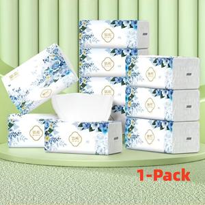 TEMU 450매 고강도 5겹 두꺼운 종이 냅킨 - 우아한 블루 로즈 & 플로럴 디자인, 대용량 개별 포장 롤, 주방, 욕실, 결혼식, 파티, 가정, 사무실용 - 내구성 있는 흡수력 좋은 냅킨