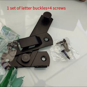 TEMU 2개의 래치 + 4개의 나사, 1세트 6피스 스테인리스 스틸 헛간 잠금장치 - 신발장, 공구장, 차고, 욕실용 - 플립 잠금. 듀얼 키 방범, 쉬운 설치. 내구성