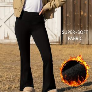 TEMU 여성용 하이웨이스트 복부 컨트롤 플리스 레깅스 - 보트컷 앵클 디자인의 보온 겨울 팬츠, 두꺼운 단열 레그 디자인, 세탁 가능한 스키, 체육관 및 추운 날씨용 스노우 팬츠 (속옷 레이어링 불필요)