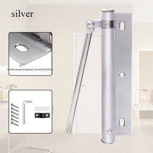 TEMU 1개 경량 간편 설치 도어 클로저, 자동 버퍼링 무소음 조절 가능 스테인리스 스틸 자동 도어 클로저 (나사 및 육각 렌치 포함) - 녹 방지, 내구성 및 부드러운 작동, 가정/사무실용|도어클로저