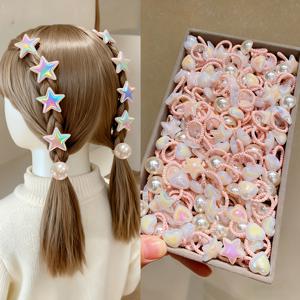 TEMU 30개 헤어 세트 - 하트, 별, 원형 비즈 & 보우노트, 파스텔 핑크, 퍼플, 그린, 옐로우, 오렌지, 레드 - 할로윈, 크리스마스, 축제 헤어피스, 튼튼한 헤어밴드, 선물 쇼핑객에게 완벽, 머리핀, 헤어악세사리, 헤어핀