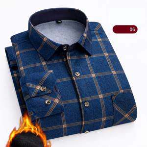 TEMU 남성용 헤비웨이트 긴팔 셔츠 - 두꺼운 겨울 버튼업 칼라 셔츠, 체크 패턴, 논스트레치 원단, 포멀 & 데일리 - 오피스, 파티, 파티 복장, 클래식 디자인, 내구성 좋은 구조, 오피스 웨어, 스타일리시 탑, 프로페셔널 남성, 여성 셔츠, 남자 셔츠, 보헤미, 남성 셔츠, 남성롱솔리트디자인십스투드롱메이셰 트폴티십트폴티