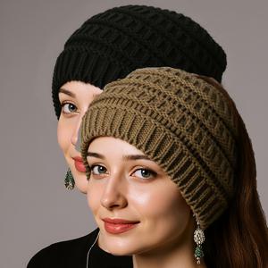 TEMU 2개 세트 신상 솔리드 컬러 와이드 헤어밴드, 6가지 색상 조합, 여성용 가을 겨울 와이드 헤어밴드, 세안용 헤드커버, 포니테일용 오픈탑 모자, 휴일 선물