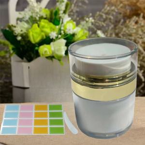 TEMU 3피스 세트 (진공 병 1개, 스티커 1개, 스크래퍼 스푼 1개 포함), 리필 가능한 화장품 용기 키트, 여행용 토너 진공 병, 두꺼운 모이스처라이저, 에어 펌프 병, 토너 크림 디스펜서 휴대용 여행 메이크업 용기, 출장 및 여행에 적합