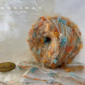 TEMU 1개 빈티지 플로럴 얀 - 80g 두꺼운 직조 코바늘 뜨개질 원단, 강황, 아프릭트, 베이지 & 라이트 블루 색상 - 내구성이 뛰어난 핸드메이드 공예 얀, 할로윈, 추수감사절, 크리스마스, 선물 포장용 - 비상업용 뜨개질 용품