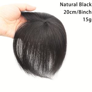 TEMU 여성용 - 인간 머리카락 탑퍼 가발 - 짧은 헤어라인 즉각적인 볼륨 & 밀도, 통기성 레이스 프리 헤어피스, 대머리, 짧은 머리 & 민감한 두피용 - 포니테일, 번, 캐주얼 의상용 추가 가발