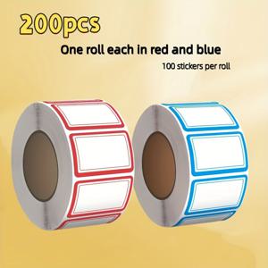 TEMU 200개 재사용 가능 냉동고 라벨 - 잔여물 없이 벗겨지고 붙이는 냉장고, 보관실, 주방 정리용 - 음식 용기, 병, 식사 준비, 보관실 라벨, 생일 스티커, 선물 라벨 스티커에 사용