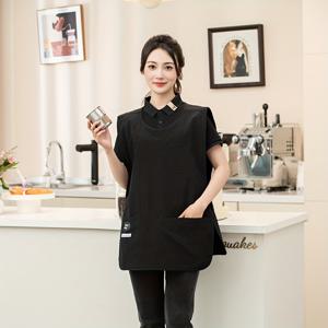 TEMU 1개 조절 가능한 커피숍 앞뒤 포켓 베스트 앞뒤 끈 통기성 내구성 조절 가능한 실용적인 일상 작업복, 요리, 베이킹, 네일아트, 가사 작업에 적합, 레스토랑, , 편의점, 슈퍼마켓 직원, 남녀 공용, 바버샵 베스트 앞치마, 가사용 앞치마,뒤로 묶는 앞치마,기능적 포켓 레이아웃, 작업복,강화된 스티칭