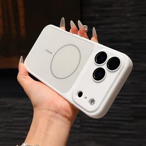 TEMU 럭셔리 초슬림 자석 휴대폰 케이스, 렌즈 보호 기능 포함, 아이폰 11/12/13 프로 맥스/14/15/16 프로 맥스, 플러스/17 에어/17 프로 맥스 시리즈 호환, 풀 커버리지 충격 방지 보호 케이스