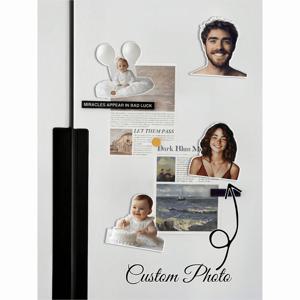 TEMU 1/3/5개 맞춤형 사진 냉장고 자석 - 나만의 사진으로 개인화, 원형 아크릴 사진 프레임, 사진 고정 가능, 가족, 생일, 크리스마스, 발렌타인데이 선물 -