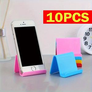 TEMU 10/20개입 고품질 휴대폰 및 태블릿 통합 스탠드 - 인체공학적 삼각형 디자인, 침대 옆, 자동차, 데스크탑, TV 시청에 적합 - 내구성 좋은 플라스틱 스마트폰 홀더, 휴대용 폰 홀더 | 모던 폰 홀더 | 조절 가능한 폰 홀더