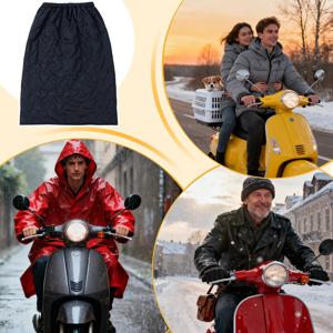 TEMU 조절 가능한 전동 스쿠터 윈드쉴드 커버 | 방한 무릎 보온 의류, 폴리에스터, 겨울 라이딩, 여행 및 야외 사용에 범용적으로 적용 가능.|전기스쿠터