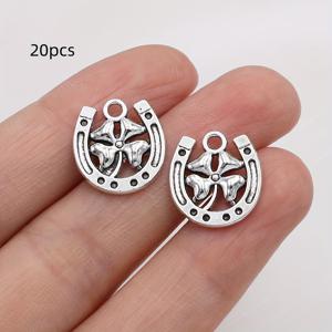TEMU 20개 행운의 & 말발굽 펜던트 - DIY 주얼리 만들기용 행운의 부적, 목걸이, 팔찌, 귀걸이 제작 액세서리용 소형 행운 상징