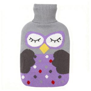 TEMU 대형 2000ml/68oz 올빼미 커버 핫워터병 - 휴대용 손발 보온기, 침대, 소파용 고무제품 - 겨울 건강 선물 (추수감사절, 추운 계절용)