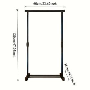 TEMU 47.2*22.8인치 공간 절약형 메탈 옷 건조대 | 6.8kg 하중 용량, 침실, 기숙사, 좁은 공간 & 옷장 보관에 적합, 모던 , 튼튼함, 간편한 설치, 실내 의류 정리 및 건조에 이상적