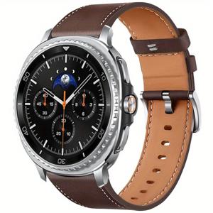TEMU 삼성 8/8 클래식 스마트워치 스트랩, 40mm/44mm/46mm 호환, 확장형 버클 합성 가죽 밴드 - 남녀공용 캐주얼 워치 액세서리