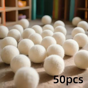 TEMU 50개 흰색 펠트 구체 세트 - 이 부드럽고 오래 지속되는, 다양한 프로젝트에 적합한 공예 용품은 재봉, 뜨개질에 완벽합니다. 공예, 재봉 재료 및 필수 공예 도구를 위한 다용도 2Cm 용품; 직관적입니다.