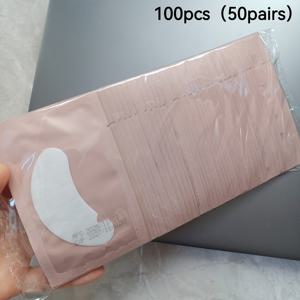 TEMU 100개입 (50쌍) U자형 저자극 눈가 패치 (절개 포함), 하이드로겔 속눈썹 연장 패치, 보풀 방지 아이 젤 패드, 뷰티 도구, 전문가용 속눈썹 키트, 매끄러운 부착 액세서리.