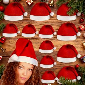 TEMU 크리스마스 모자 12개 세트 - 새해 전야, 크리스마스, 파티, 기업 행사에 완벽한 축제 파티 액세서리 - 모든 연령과 성별에 적합, 내구성, 편안함, 착용 간편 - 가족 모임과 테마 파티에 이상적