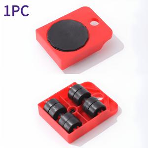 TEMU 4-in-1 헤비듀티 가구 이동기 - 잠금 캐스터 & 미끄럼 방지 패드 포함 - 튼튼한 플라스틱 이동 시스템 (소파, 침대, 의자, 매트리스용) - DIY 이동, 스크래치 방지, 잠금 휠 메커니즘