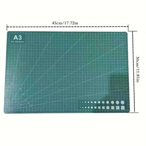 TEMU A3 셀프 힐링 커팅 매트 - 그리드 라인 패턴, 헤비듀티 PVC 공예 보드 - DIY, 재봉, 그림, 주방/사무실용 - 미끄럼 방지 표면, 쉽게 세척 가능, 아트 & 크래프트 스테이션용 (내구성 플라스틱)