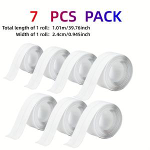 TEMU 7개입 초강력 방수 자가 접착 실링 스트립 테이프 - 헤비듀티, 도구 불필요, 욕실, 주방, 화장실, 싱크대, 샤워실, 욕조용 - DIY 및 홈 리모델링에 이상적, 깔끔한 마감, 장기 지속 밀봉, 방수 접착 스트립, 관리자용, 욕조 실란트,샤워 방수,유지보수 전문가들